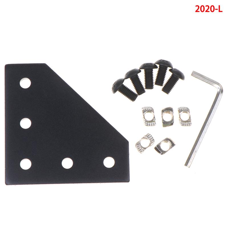 1Pcs T/L Type 5 Hole Joint Board Plate Corner Angle Bracket Connection Joint Strip For 2020 3030 4040 Aluminum Profile