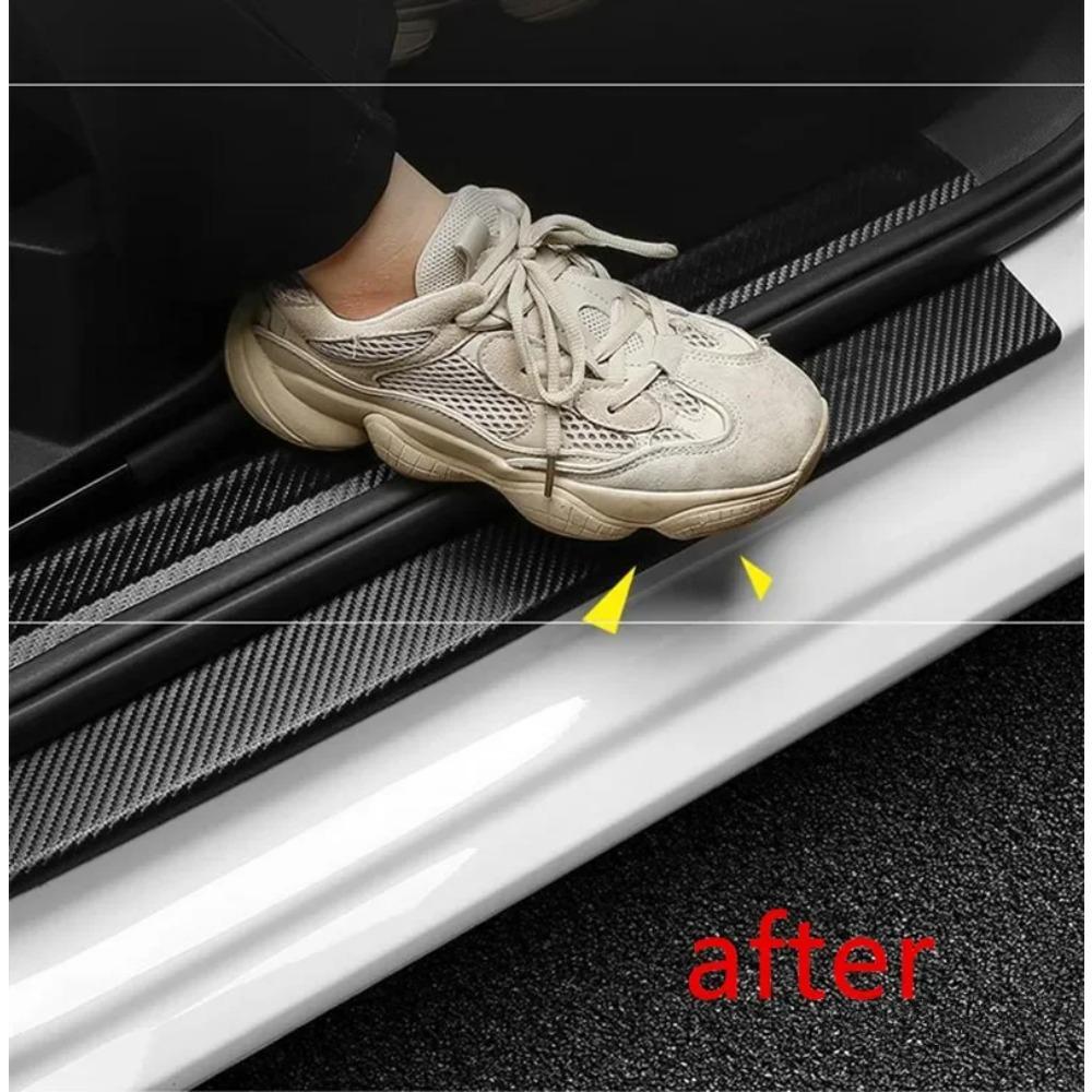 Carbon Fiber Anti-scratch Tape, Car Sticker Protection Strip for Door Sill, Side Mirror, Home & Auto Adhesive, Waterproof