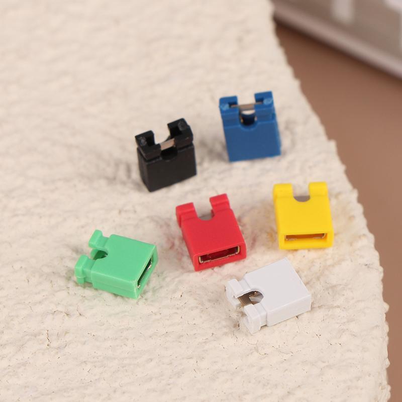 100PCS Pitch Jumper Shorted Cap & Headers & Wire Housings 2.54MM SHUNT Shorting Block Pin Connector Cap