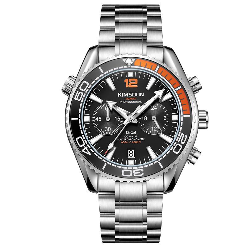 KIMSDUN Men's Quartz Watch Five Needle Waterproof Calendar Night Light Men's Watch Multi Functional Timing Men's Quartz Watch