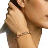 Four-leaf Clover Red Copper Strap Buckle Rose Gold Color Men and Women Bracelet Magnet Jewelry
