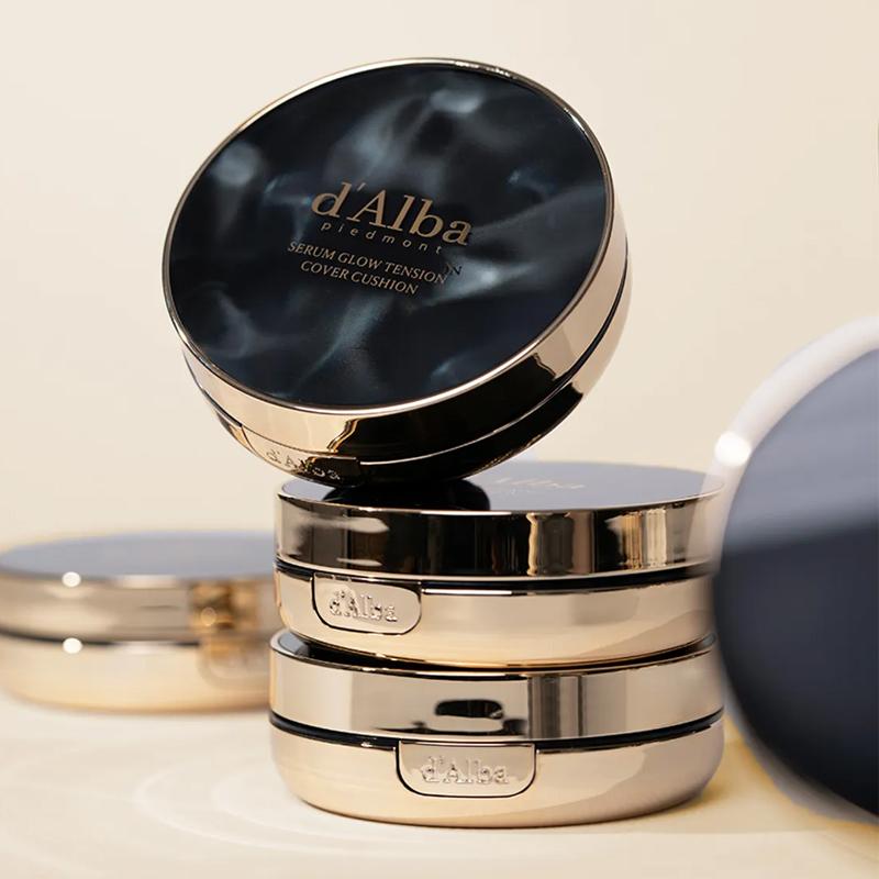 d'Alba Serum Glow Tension Cover Cushion with Refill SPF 50+ PA++++ 17g*2EA