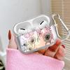 Clear Earphone Cases Cover Case For Airpods 3 Pro2 1 4 Pro 2 Pro3 Line Art Flower