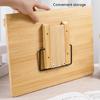 Wood Textbook Book Stand 6 Angles Adjustable Book Holder with Metal Page Clips for Music Scores Cook Recipe Tablet