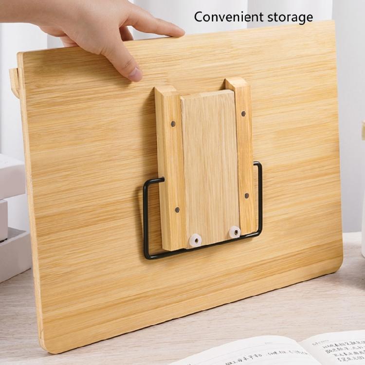 Wood Textbook Book Stand 6 Angles Adjustable Book Holder with Metal Page Clips for Music Scores Cook Recipe Tablet