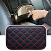Car Accessories Armrest Pad Cover Center Console Box PU Leather Cushion Mat Red