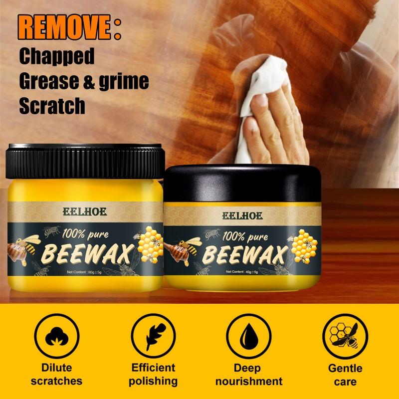 Natural Beeswax Furniture Wood Products Brightening Care Waterproof Wear-resistant Wood Maintenance Wax Anti-cracking Floor Wax