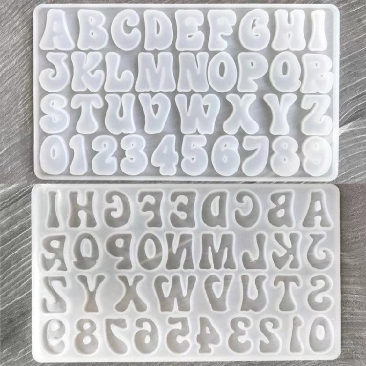 Letter Resin Casting Molds DIY Alphabet Number Casting Mold Jewelry Craft Tools