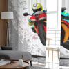 Road Motorcycle Race Sheer Vorhänge für Wohnzimmer Schlafzimmer Tüll Vorhänge Küche Fenster Behandlungen Panel Vorhänge