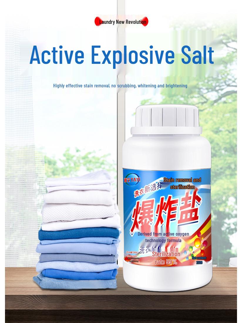 Ya Yi Cai Piao Color-Safe Stain Remover & Bleaching Powder for Colored and White Clothes