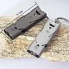 Universal  Whistle 150 db Aluminum Alloy Double Tube Lifesaving Emergency SOS Safety Survival Tool Kit Outdoor Camping E