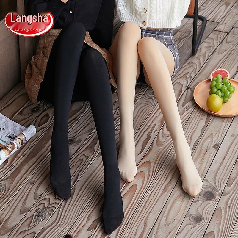 LangSha Women s Slimming Fleece-Lined Bare Leg Tights