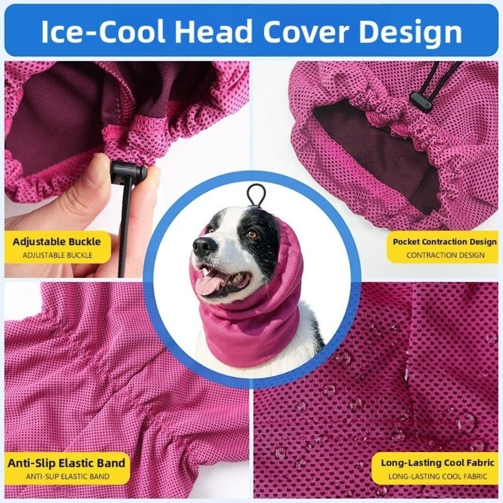 Quick Dry Pet Dog Earmuffs Elastic Mesh Dog Ear Cover Comfortable Pet Neck Gaiter  Dog Walking
