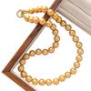 High Quality 10Mm Retro Premium Mermaid Ji Gold Artificial Crystal Pearl Necklace Clavicle Chain
