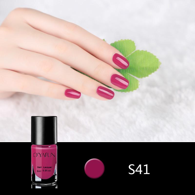 Buy OYAFUN Clearence 8ML Peel Off Pure Color Series Nail Polish Art Varnish Water Based Pregnant
