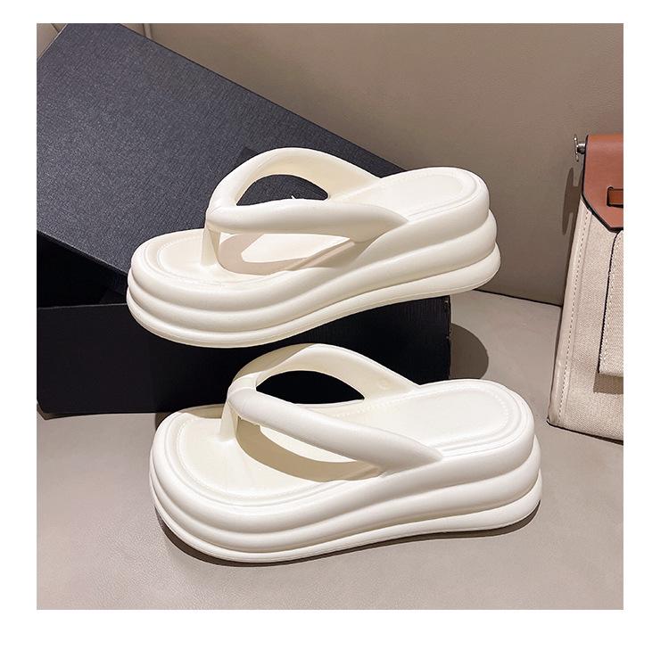 Women's EVA Odor-Resistant Non-Slip Thick-Soled Flip-Flops for Summer Beach