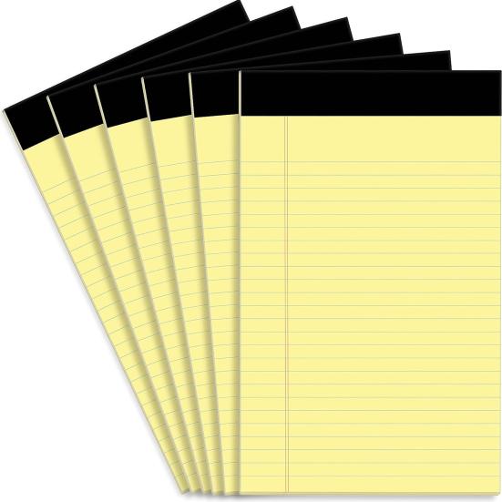 2Pcs Yellow Notebook Smooth Writing Striped Notebook Ink-resistant Paper Notebook School Office