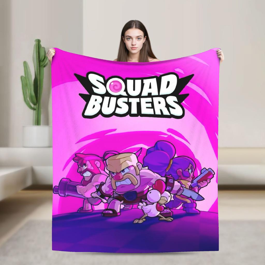 Squad Busters Game Blanket Quality Warm Soft Throw Blanket Winter Picnic Couch Chair Sofa Bed Novelty Bedspread
