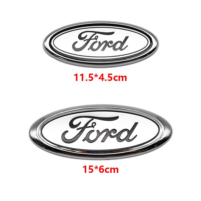 UJOV9 Ford 11.5cm 15cm Logo ABS Material For Ford Fiesta Ranger Mondeo Fusion Escape Edge Focus Mustang Rear Trunk Emblem Accessories