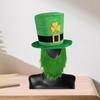 2pcs Green Hat Leprechaun Top Hat And Beard Unique Party Supply For Special Occasions Costume Parties . Birthdays