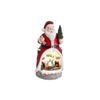 Christmas Resin Music Box Ornament with Glowing Light for Holiday Table Decor