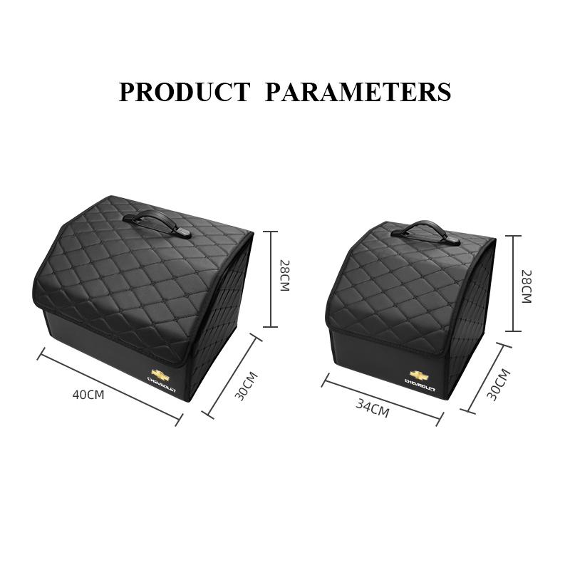 Car Trunk Organizer Box Leather Suitcase Foldable Storage Bin For Chevrolet Cruze Spark Captiva Suburban Camaro Malibu Silverado