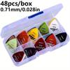 48pcs/box Alice Guitar Picks Plastic Colorful Guitar Paddles with Transparent Storage Box Thickness 0.58-1.50mm JXB