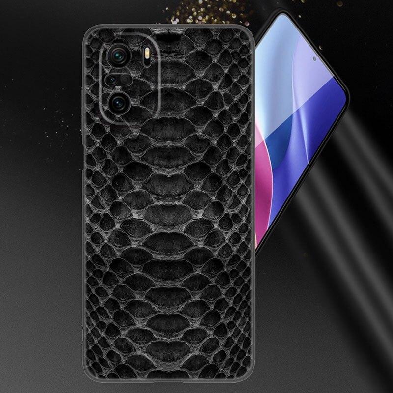 Sexy Python Snake Skin Phone Case For Xiaomi Mi POCO X3 NFC GT M4 M3 12 11T 10T Pro A3 11 Lite NE 5G 12X 11i F3 Soft Black Cover