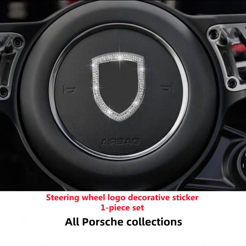 For Porsche Panamera Macan Cayman Taycan Cayenne911 918 718Air Vent Knob Diamond Decoration Crystal Interior Sticker Accessories