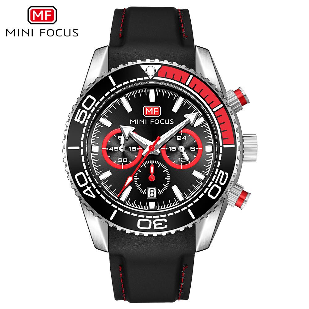 Mini Focus Watch Fashion Sports Men'S Watch Waterproof Ratchet Ring Multi-Function Luminous Men'S Watch 0426G