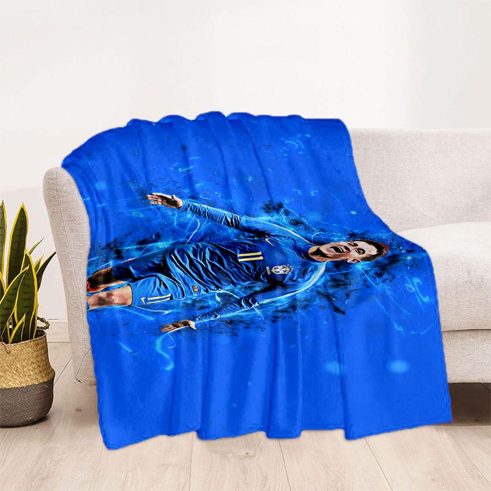 Brazilian Football Player Celebration Blanket Ultra-Soft Great for Office Chair Chair Office Four Seasons Universal Modern Style