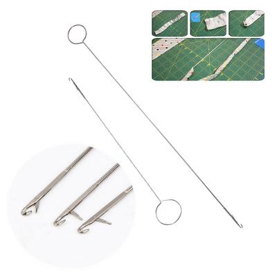 כלי מתכת DIY להשחלת לולאות תפירה, וו להיפוך צינורות בד, רצועות, חגורות, פסים