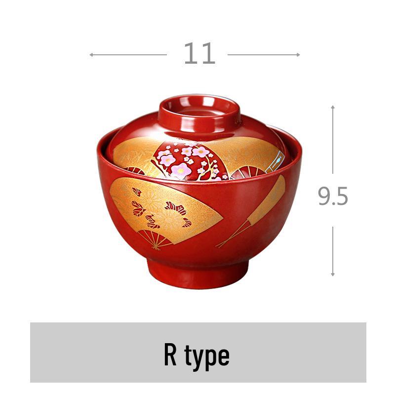 Japanese-Korean Style Soup Bowl with Lid - Versatile for Soup, Rice, or Dipping Sauces