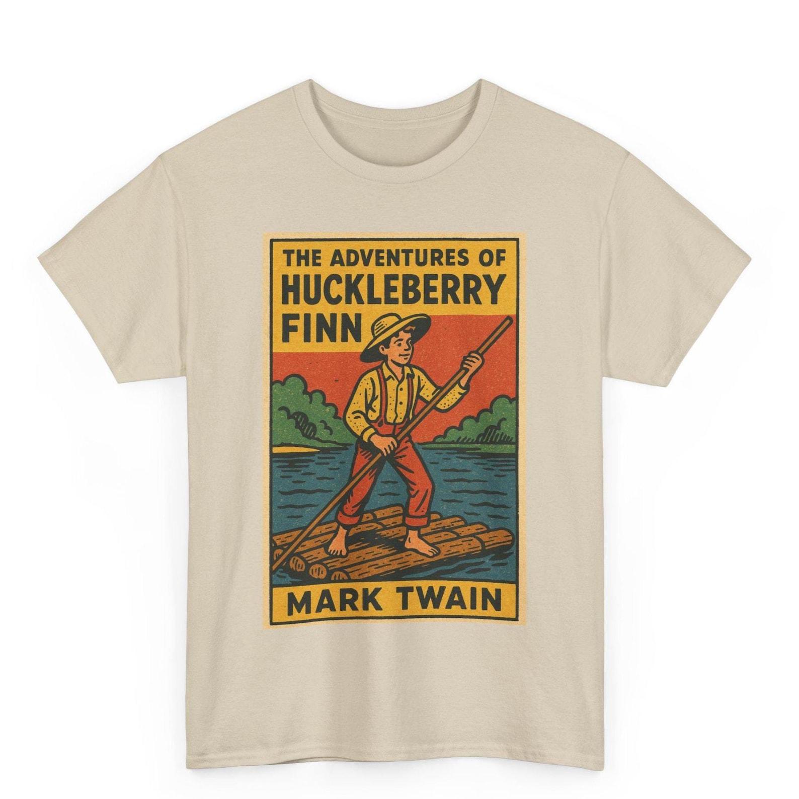 Huckleberry Finn T-Shirt: Retro Comic Book Style - Literary Gift M
