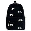 Cute Bowknot Aesthetic Backpack Corduroy Casual Travel Daypack Student Rucksack for Girls Women High School College Work