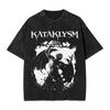 Kataklysm Washed T Shirt Streetwear Hip Hop Novelty TShirts Tees Tops for Men Women Cotton Harajuku Summer