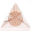 Luxury Handmade Crystal Flower of Life Triangle Pyramid Orgonite Original Purifying Healing