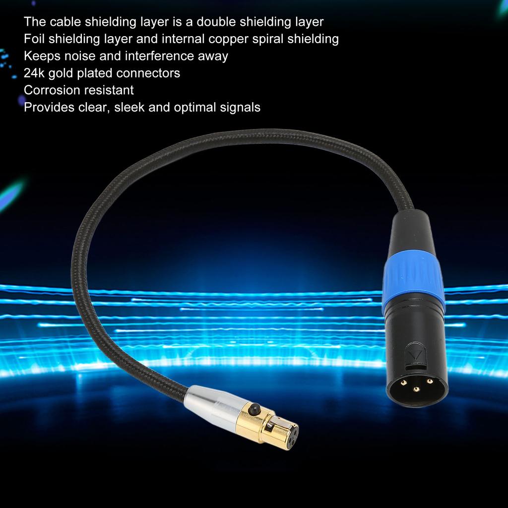 XLR Male to   XLR Female Cable Professional 3 Pin XLR Cable Adapter for Camera Mixer Microphone Recorder