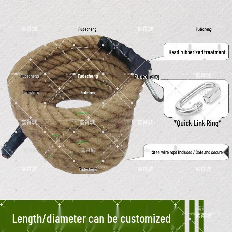 Polyester Climbing & Tug-of-War Rope with Steel Hook