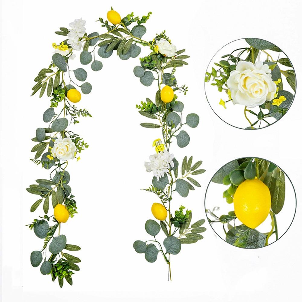 Greenery Lemon Vine Decor Realistic Simulation Lemon Vine Fake Plant  Wedding Party Decor