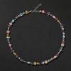THE BLING KING Rainbow Gemstone Necklace Iced Out Candy Color Pink Green Blue Red Black Irregular CZ Chain Women HipHop Jewelry