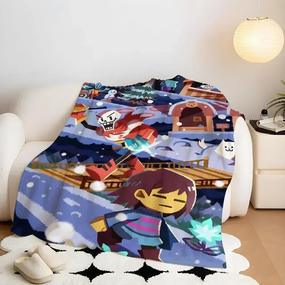 Game U-Undertale Throw Flannel Throw Blanket, Lightweight Cozy, Durable Washable cute Cool