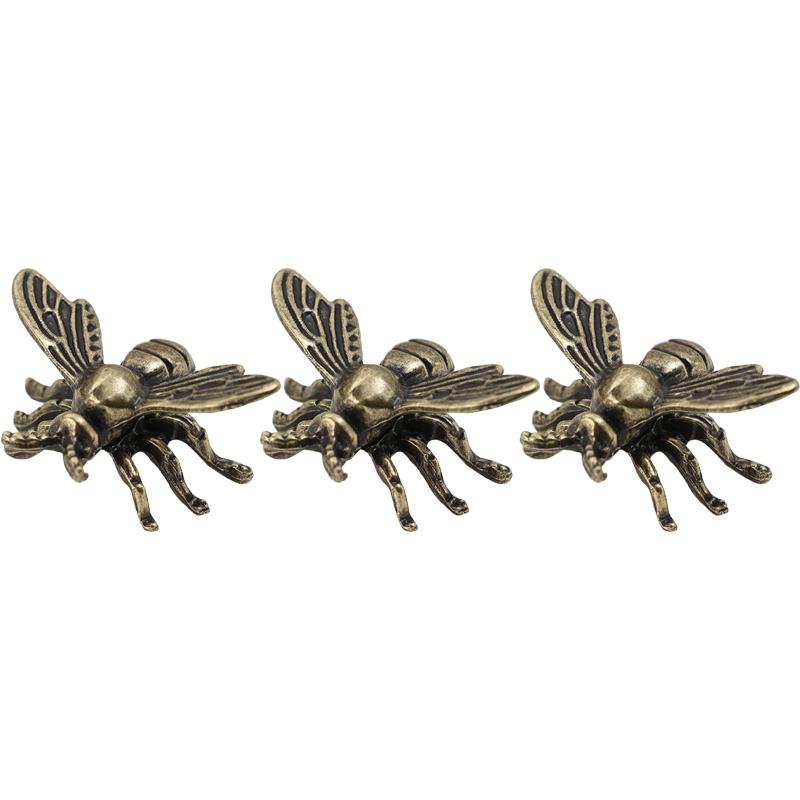 1/10pcs Small Bee Antique Figurine Vintage Insect Sculpture Home Office Desktop Decoration Crafts Creative Statue Ornaments