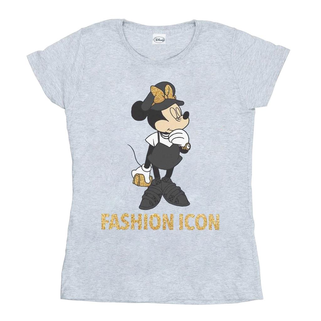Disney Womens/Ladies Minnie Mouse Fashion Icon Cotton T-Shirt
