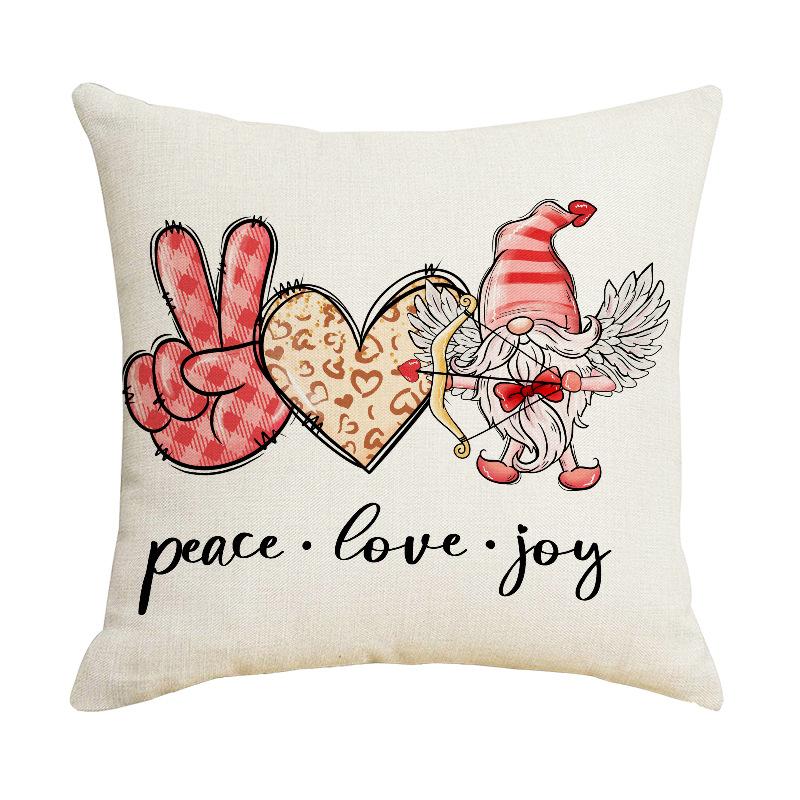 

Valentine S Day Love Pillow Case New Holiday Letter Print Pillow Home Ornament Sofa Cushion Premium Durable Quality 45 * 45Cm