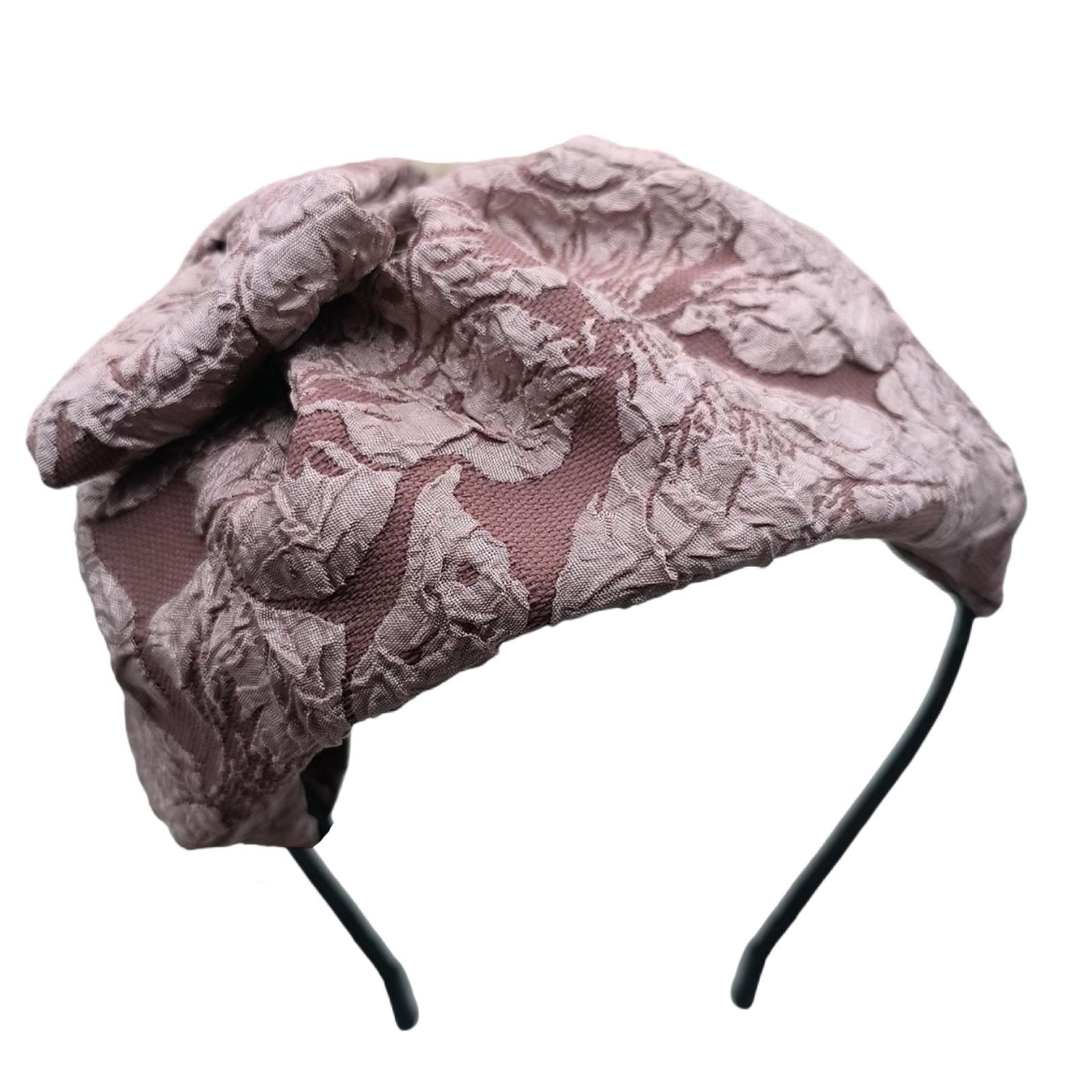 

Lady Fascinator Hat Elagant Headpiece Headband Headdress for Makeup Party Masquerades Flapper Cosplay Accessory рожевий