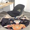 1 Stück Haikyuu Karasuno High Volleyball Team Runder Teppich - Anime Design, Bürostuhlmatte, Rutschfester Teppich, Geeignet für Heimdekoration, Wohnzimmer