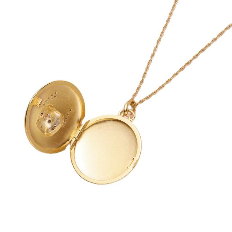 Personalized Necklace Open And Close Tiger Album Zircon Pendant Necklace Collarbone Chain Electroplated Gold Color Retention