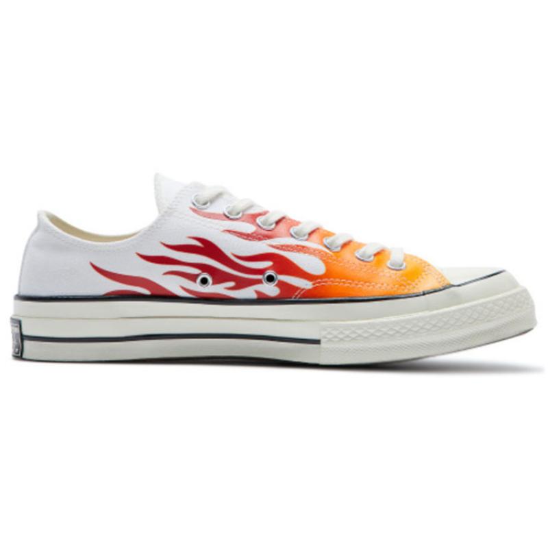 Converse 1970s Comfortable & Versatile Flame Non-Slip Resistant & Lightweight Low-Top Board Shoes Unisex White