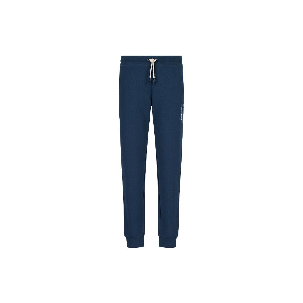 Emporio Armani FW22 EA7 Series Solid Color Drawstring Cuffed Sports Pants Men bottoms Blue 6LPP85PJHKZ-1568 S